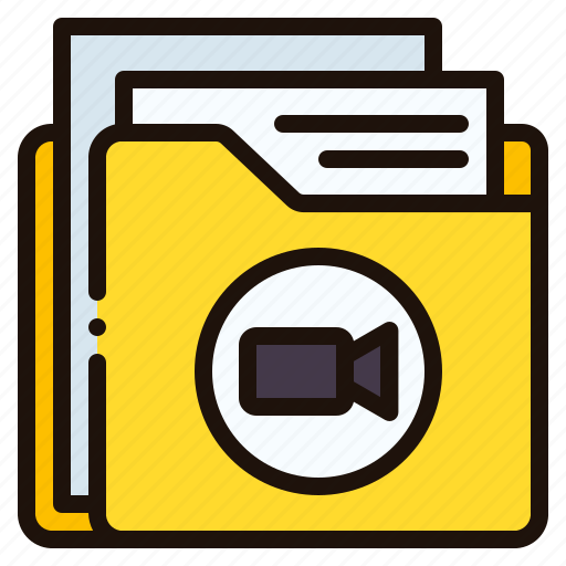 Folder, file, document, video, camera, movie, data icon - Download on Iconfinder