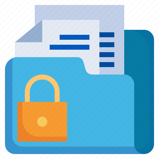 Lock, files, and, folders, document, office, security icon - Download on Iconfinder