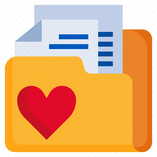 Love, files, and, folders, document, office, heart icon - Download on Iconfinder