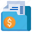 money, files, and, folders, document, office, coin 