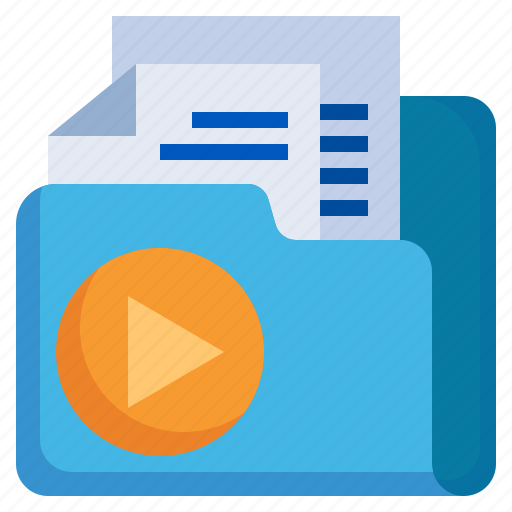 Movie, files, and, folders, document, office, player icon - Download on Iconfinder