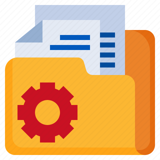 Setting, files, and, folders, document, office, gear icon - Download on Iconfinder