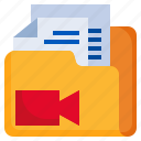 video, files, and, folders, document, office, interface
