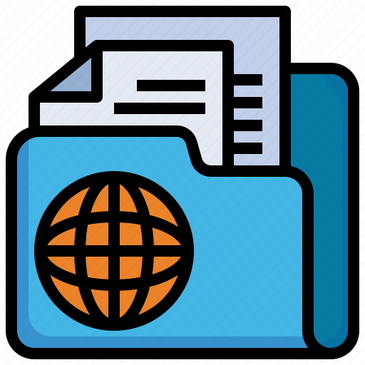 Internet, files, and, folders, document, office, worldwide icon - Download on Iconfinder