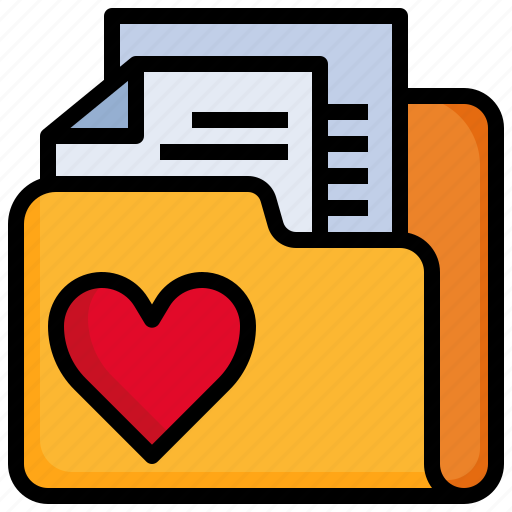 Love, files, and, folders, document, office, heart icon - Download on Iconfinder