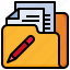 note, files, and, folders, document, office, pen 