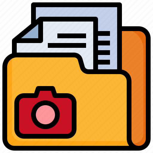 Photo, files, and, folders, document, office, camera icon - Download on Iconfinder