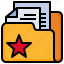 star, files, and, folders, document, office, favorite 