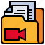video, files, and, folders, document, office, interface 