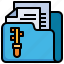 zip, document, files, and, folders, laptop 