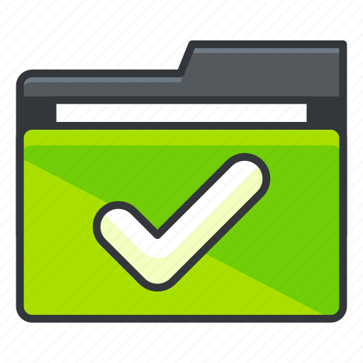 Approve, checkmark, confirm, folder, folders icon - Download on Iconfinder