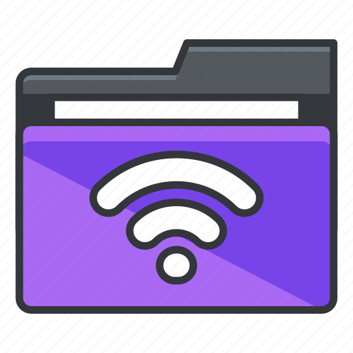 Folder, folders, internet, wifi, wireless icon - Download on Iconfinder