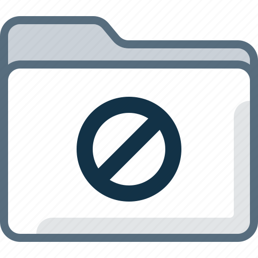 Block, denied, directory, error, folder, office icon - Download on Iconfinder