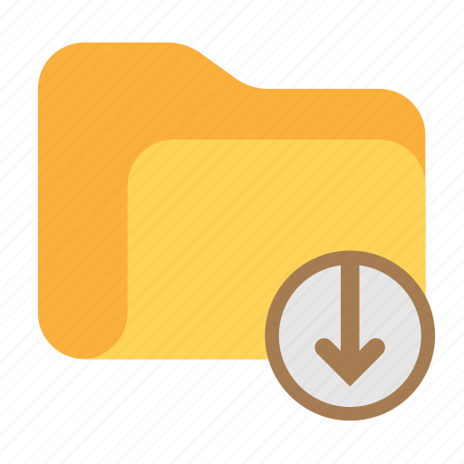 Arrow, arrow down, directory, download, folder icon - Download on Iconfinder
