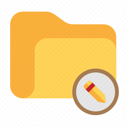 Directory, edit, folder, pencil, write icon - Download on Iconfinder