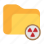 directory, folder, nuclear, trash, warning 