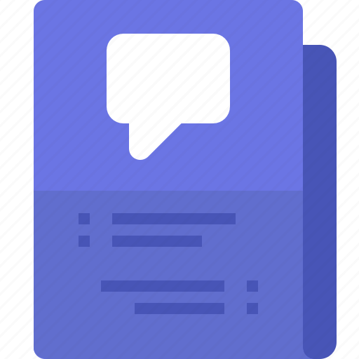 Chat, communication, discussion, file, folder, message icon - Download on Iconfinder