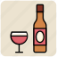 alcohol, bottle, drink, food, glass, wine 
