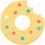 bakery food, bite donut, confectionery, donut, doughnut 
