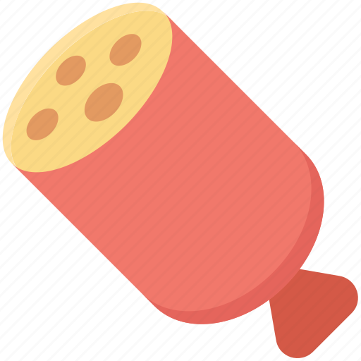 Cured sausage, meat, pork, salami, salami sausage icon - Download on Iconfinder