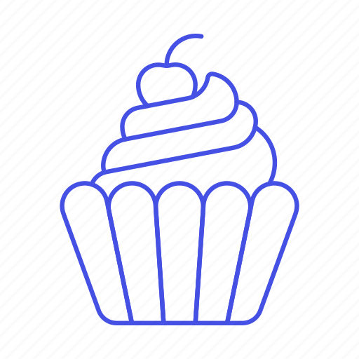 Baked, bakery, baking, cherry, cupcake, food, good icon - Download on Iconfinder
