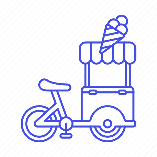 Bike, cargo, cart, cold, cone, cream, food icon - Download on Iconfinder