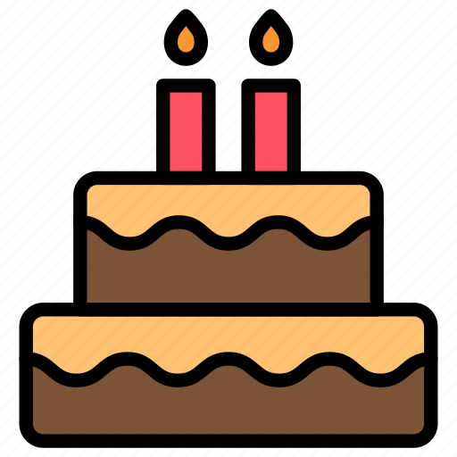 Cake, wedding, desset, two, layered icon - Download on Iconfinder
