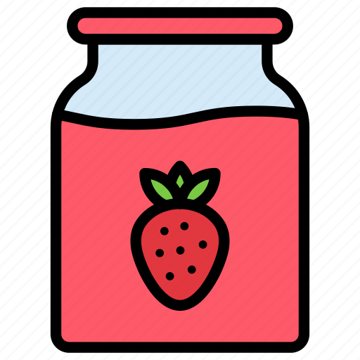 Strawberry, jam, jars icon - Download on Iconfinder