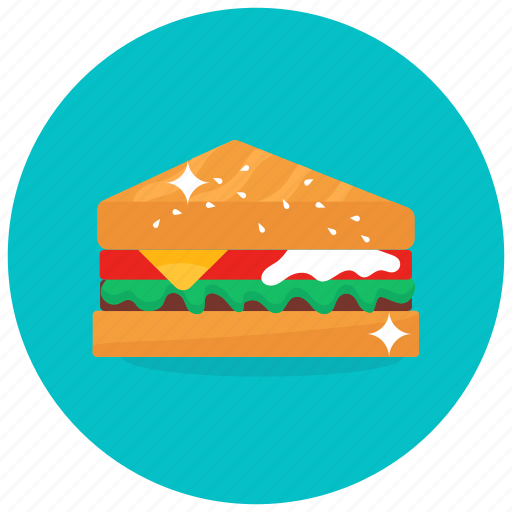 Club, sandwich, hamburger, burger, junk food, fast food, food icon - Download on Iconfinder