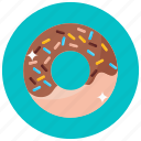 doughnut, chocolate doughnut, donut, confectionery, dessert, food