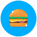 hamburger, burger, junk food, fast food, food, burger meal