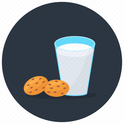 Milk, with, biscuits, milk with biscuits, breakfast, biscuit, bakery item icon - Download on Iconfinder