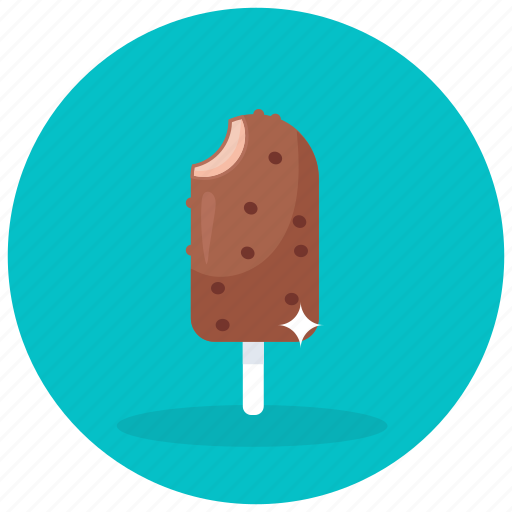Popsicle, ice cream, summer dessert, ice lolly, popsicle bite icon - Download on Iconfinder