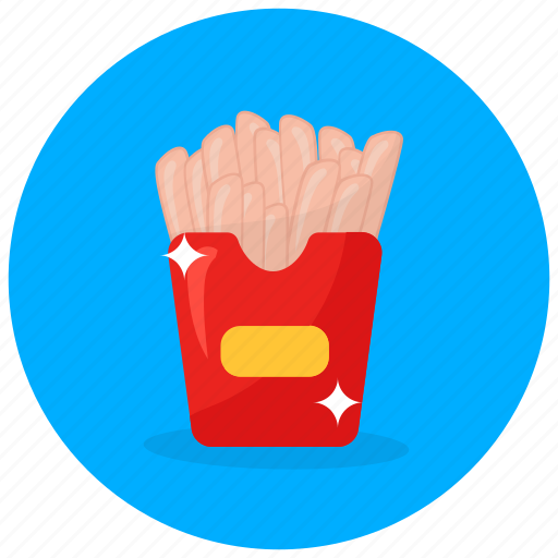 Potato, fries, potato fries, french fries, fries box, snack box, frites icon - Download on Iconfinder