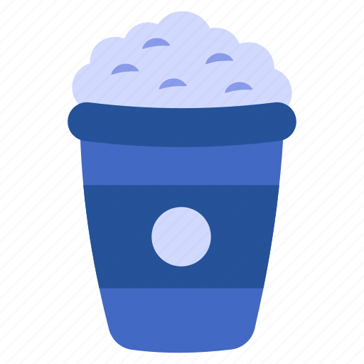 Popcorn bucket, cinema snack, edible, corn kernels, food icon - Download on Iconfinder