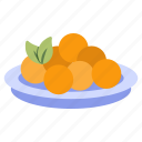 oranges plate, fruit, edible, nutrition diet, healthy meal