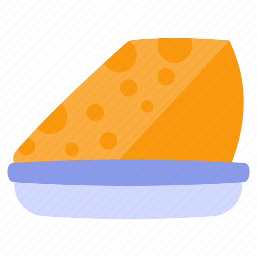 Cheese block, cheese slice, butter block, dairy product, food icon - Download on Iconfinder