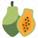 papaya, fruit, edible, nutritious diet, healthy diet