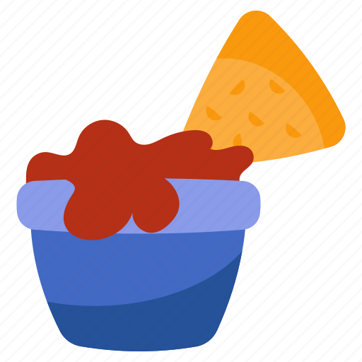 Nachos dipping, snack, food, edible, eatable icon - Download on Iconfinder