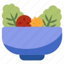 salad bowl, healthy diet, meal, edible, eatable