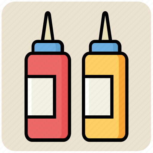 Bottles, food, ketchup, ketchup bottles, mustard, sauce, tomato icon - Download on Iconfinder