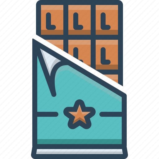 Bar, chocolate, chocolate bar, delicious, slice, sweet icon - Download on Iconfinder
