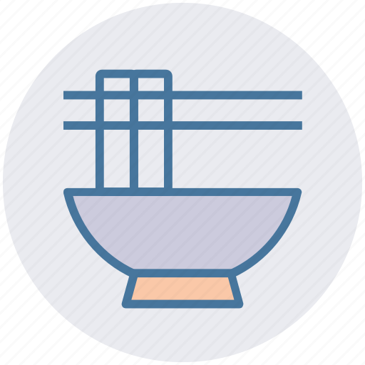 Bowl, chinese, chinese food, food, noodles, sticks icon - Download on Iconfinder