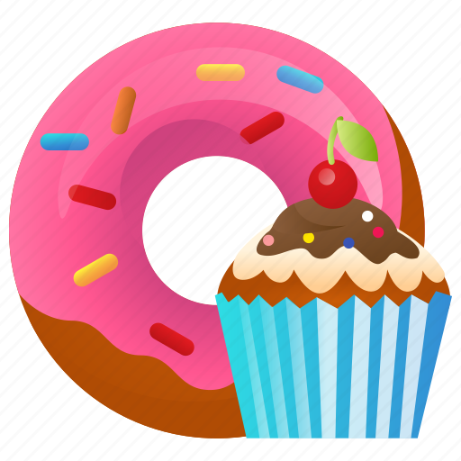 Bakery, breakfast, cake, cup cake, dessert, donut, sweet icon - Download on Iconfinder