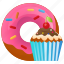 bakery, breakfast, cake, cup cake, dessert, donut, sweet 