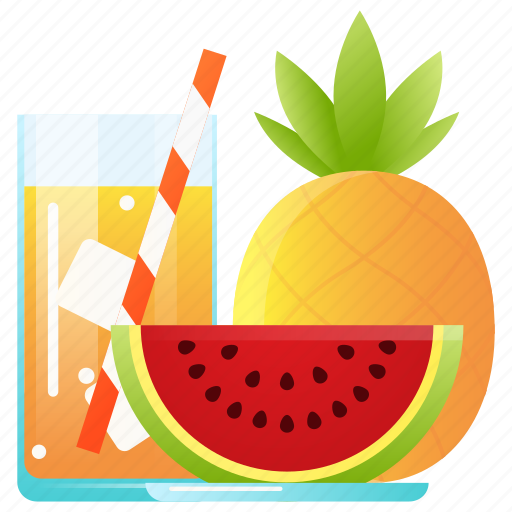 Drink, juice, pineapple, tropical, watermelon icon - Download on Iconfinder