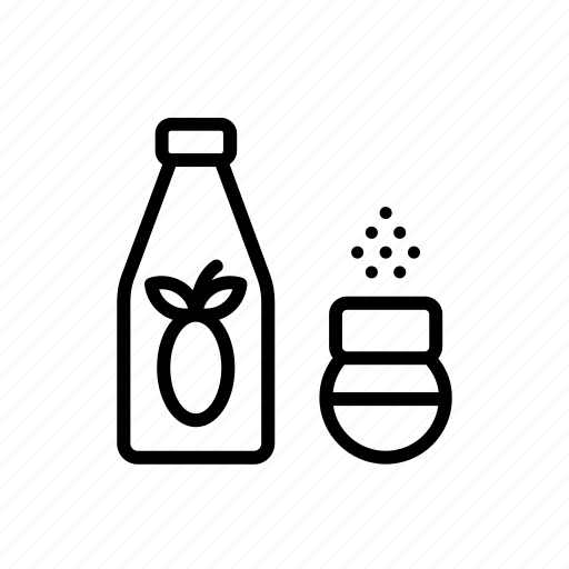Food, bottle, oil, olive, pepper, salt, shaker icon - Download on Iconfinder