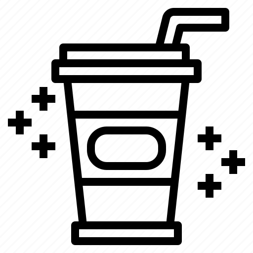 Coffee, cold, drink, glass, ice, straw icon - Download on Iconfinder
