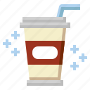 coffee, drink, glass, ice, shop, straw