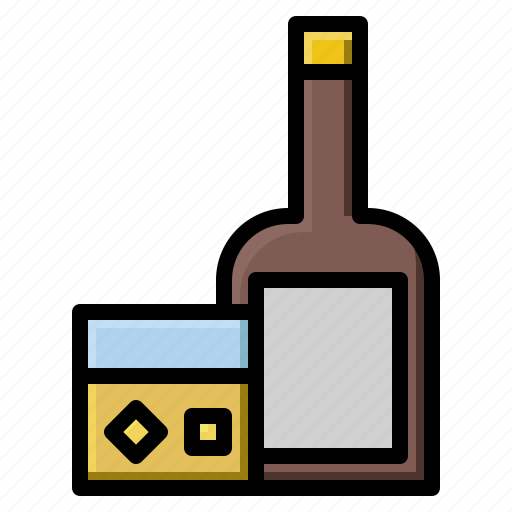 Alcohol, alcoholic, bottle, drink, drinks, food, whiskey icon - Download on Iconfinder